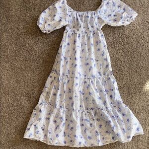 Love Shack Fancy for target purple and white floral maxi dress size small